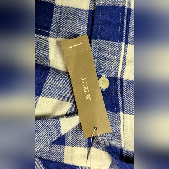 NWT J Crew Classic Button up Flannel Shirt Size Small - Picture 6 of 11